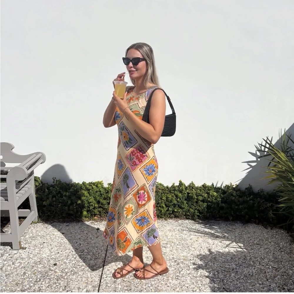 ๐ PAPER HEART (ANTHROPOLOGIE) Herbs and Spices Maxi Dress. Size XL. Good Cond! - Picture 4 of 13